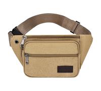 Fanny Pack - Sac crosbody unisexe en toile avec design décontracté - Rangement portefeuille léger - Sac bandoulière - Sac de taille avec scène de port quotidienne pour l'entraînement sportif et le