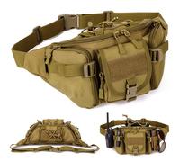 Fanny Pack Sac de Ceinture à Sangle réglable résistant à l'eau avec Sac de Taille Multi-Poches avec Patch Bricolage pour Les Voyages, la Course Pied, la Chasse en Plein air |. Banane chass