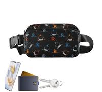 Fanny Pack - Waist Bag | Cycling Fanny Bag With Reflective Strip For Men, Reflective Stripe Adjustable Men's Waist Pack, Compact Fashionable Belt Bags For Travel, Running, Hiking, Training