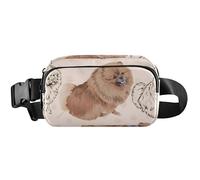 Fanny Packs Sac banane antivol pour femme avec joli sac à main imperméable à bandoulière Marron clair 20,3 x 13,5 x 5,8 cm, Adorable chiot marron clair, 8 x 5.3 x 2.3 inch, Drôle et mignon