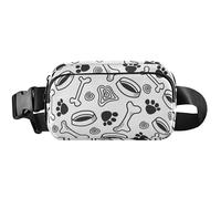 Fanny Packs Sac banane étanche antivol pour femme Noir 20,3 x 13,5 x 5,8 cm Motif os tendance Noir 20,3 x 13,5 x 5,8 cm, Trendy Bones Noir, 8 x 5.3 x 2.3 inch, Drôle et mignon