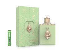 Fanoos Eau de parfum 100 ml, parfum arabe unisexe de longue durée, avec atomiseur rechargeable de 5 ml, parfum doux et boisé avec notes de poire, cassis et vanille (Fanoos)