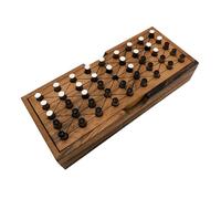 FANORONA Pocket - Jeu de stratégie malgache en Bois Massif d’Acacia | Jeu de Voyage Artisanal - Plateau boîtier refermable - LEDELIRANT, Marque française de Jeux et Casse-têtes durables