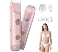 Fanovae Tondeuse de bikini 2 en 1 pour femme - Rasoir électrique et rasoir pour poils corporels avec double têtes, étanche IP67, batterie sans fil de 60 minutes (~ 1 mois), rechargeable par USB-C