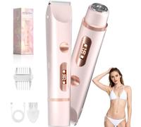 Fanovae X1 Pro Petal Tondeuse de bikini à double tête pour femme - Rasoir électrique 2 en 1, étanche IP67, tondeuse pour poils pubiens humides et secs, rasoir pour le visage et le corps avec écran LED
