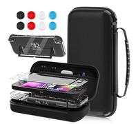 FANPL Case Bundle for Nintendo Switch 2 (2025) Accessories, Portable Hard Carrying Cover with Clear Protective Skin , Screen Protector, 8 Thumb Grips