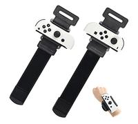 FANPL Lot de 2 bracelets compatibles avec Just Dance 2025/2024/2023/2022, sangle élastique confortable et réglable pour Nintendo Switch et manette OLED Joy-Con, pour adultes et enfants (noir)