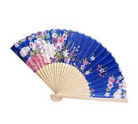 FanPocket Vintage Chinese Flower Dance Hand Held Folding Tools & Improvement Happy Anniversary Banner And (B, taille unique)