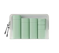 FANPOI Lot de 5 flacons distributeurs de crème de Voyage pour Produits de Toilette, approuvés par la TSA, Essentiels de Voyage, Vert Clair