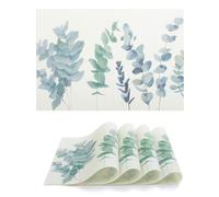 fanquare Lot de 4 grands sets de table lavables en PVC tissé pour cuisine, fête de mariage, salle à manger (45 x 30 cm)