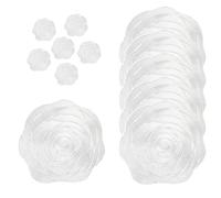 fanquare Lot de 6 Sets de Table en PVC argenté antidérapant et Lavable, Tapis de Table de Haute qualité, Design Floral rosé de Style européen, résistant à la Chaleur pour Table de Cuisine, 38 * 38cm