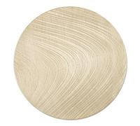 fanquare Lot de 6 sets de table ronds doublés en vinyle doré métallisé pour un usage quotidien, mariage, anniversaire de mariage, décoration de table à manger