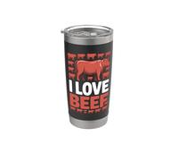Fans de barbecue I Love Beef Cow Ranching Gobelet isotherme en acier inoxydable double paroi