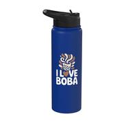 Fans de boissons à bulles I Love Boba Tea Stainless Steel Insulated Water Bottle