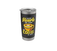 Fans de café où les cœurs sont chauds et le café est chaud Colombie Gobelet isotherme en acier inoxydable double paroi