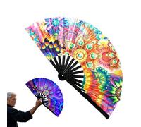 Fans de danse pour femmes, Fan Light Up, Éclairage de Clack Pliant Handheld Clack - Grands photos d'accessoires photo, accessoires de festivals pour la performance de la scène, festivals d'anniversai
