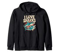 Fans des I Love Sharks Ocean Predator Sweat à Capuche