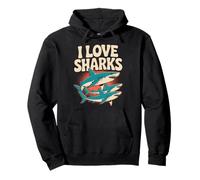 Fans des I Love Sharks Ocean Predator Sweat à Capuche