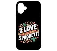 Fans des I Love Spaghetti Pasta Coque pour iPhone 16 Plus