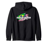 Fans du Brésil Drapeau des États-Unis Pride Heritage Sweat à Capuche