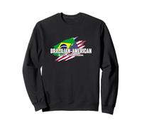 Fans du Brésil Drapeau des États-Unis Pride Heritage Sweatshirt