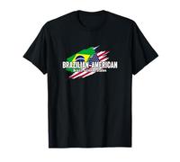 Fans du Brésil Drapeau des États-Unis Pride Heritage T-Shirt