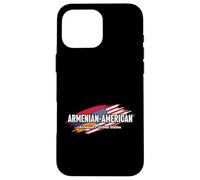 Fans du Drapeau de l'Arménie des États-Unis Pride Heritage Coque pour iPhone 16 Pro Max