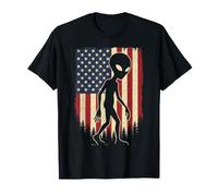 Fans extraterrestres de Science-Fiction Extra-terrestres du Drapeau américain OVNI T-Shirt