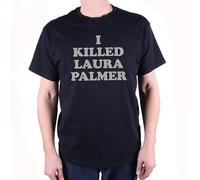 Fans of Twin Peaks T Shirt I Killed Laura Palmer 80'S T Shirt Fancy Dress Tee Black L
