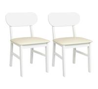 FansaFurn Lot de 2 chaises de salle à manger de style ferme, en bois massif, modernes et rembourrées en cuir, sièges latéraux pour cuisine, salle à manger, salon, bureau à domicile, terrasse, capacité