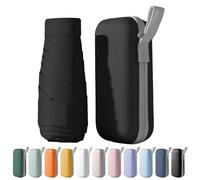 FANSEZQ Mini Umbrella UV Protection - Compact Portable Travel Folding Umbrella for Women & Men, Anti-UV Sun Shield Parasol (Noir)
