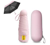 FANSEZQ Parapluie de Voyage Compact et Léger - Mini Parapluie Coupe-Vent Portable avec 8 Côtes pour Hommes et Femmes - Pliage Ultra Compact en Format Capsule