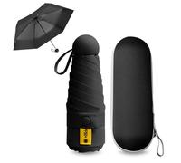 FANSEZQ Parapluie de Voyage Compact et Léger - Mini Parapluie Coupe-Vent Portable avec 8 Côtes pour Hommes et Femmes - Pliage Ultra Compact en Format Capsule