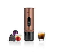 FANSHAIN Machine a Cafe Portable pour Voyage: Machine à café Expresso de Randonnée - Partout Tout Moment Savourez un Café Savoureux - 8 Tasses par Charge - Compatible Capsules Nespresso - Marron