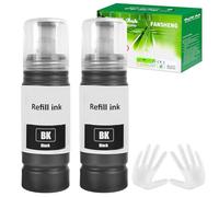 FANSHENG 104 Encre Compatible avec epson 104 Bouteille d'encre pour ET-2720 ET-2711 ET-2810 ET-2811 ET-2814 ET-2820 ET-2821 ET-2851 ET-2812 ET-4800 ET-1810 ET-2825 ET-2710 ET-2712 (2 Pack, Noirx2)