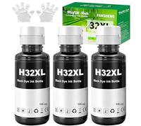 FANSHENG 32XL 31XL Encre Compatible avec HP 32 31 XL Bouteille d'encre Multipack pour 5105 7005 7006 7305 7306 7605 315 319 455 515 (3 Pack, Noirx3)