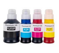 FANSHENG GI50 Lot de 4 bouteilles d'encre compatibles avec Canon GI-50 pour imprimante Pixma G5050 G6050 G7050 GM2050 GM4050 (lot de 4, noir photo/cyan/magenta/jaune)