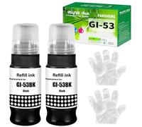 FANSHENG GI53 Encre Compatible avec Canon GI-53 GI 53 Bouteille d'encre Multipack pour PIXMA G650 G550 Imprimante (Noir x 2)