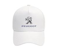 FANSHIDAN Casquette de Baseball pour Peugeot E-5008 2024 2025, avec Logo de Voiture, Coton Respirant Réglable, Idéale Course Automobile, Voyage Décontracté,White1
