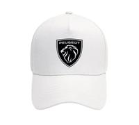 FANSHIDAN Casquette de Baseball pour Peugeot E-5008 2024 2025, avec Logo de Voiture, Coton Respirant Réglable, Idéale Course Automobile, Voyage Décontracté,White2