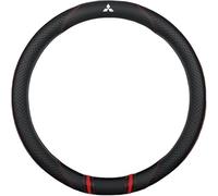 FANSHIDAN Couvre Volant Voiture en Cuir PU Protege Volant pour Mitsubishi ASX Sport 2010 2011 2012, Couvre Volant Voiture, Volant Antidérapant, Couvre Respirant Protege Volant,Black
