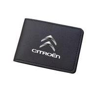 FANSHIDAN Étui en Cuir pour Permis de Conduire pour Citroen C5 Liftback 2001 2002 2003 2004, 6 Compartiments Cartes, Étui Multi-Usage pour Permis de Conduire, Porte-Cartes de Voiture,Black
