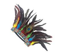 FANSHINUO Accessoires de fête de carnaval pour MardiGras Accessoires de festival Bandeau à plumes pour adulte Jeu de rôle Bandeau indien Cosplay