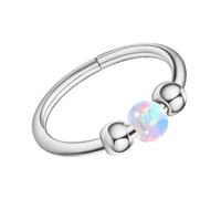 FANSHINUO Anneau de nez à opales tendance pour homme et femme - Hypoallergénique - Anneau de septum - Accessoire pour fête - Piercing de nez en perles, 8 mm, Comme décrit, Comme décrit.