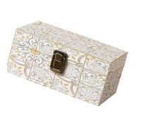 FANSHINUO Boîte de rangement en bois pour bijoux avec fermeture - Parfait pour boucles d'oreilles, colliers, bagues