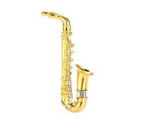 FANSHINUO Broche vintage pour femme - Broche pour saxophone français - Collier élégant, as the pic show, Zinc