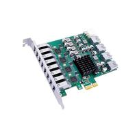 FANSHINUO Carte d'extension PCIe 1X vers USB 3.2 Gen1 4 ports Vitesse rapide 5 Gbps Transfert de données pour appareils externes Cartes mères d'ordinateur