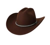 FANSHINUO Chapeau de soleil vintage pour homme et femme à large bord plat Western pour randonnée, camping, pêche, voyage, activité de plein air, marron foncé, taille unique