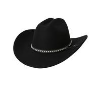 FANSHINUO Chapeau de soleil vintage pour homme et femme à large bord plat Western pour randonnée, camping, pêche, voyage, activité de plein air, Noir , taille unique