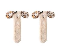 FANSHINUO Chaussettes d'hiver chaudes et épaisses en polaire douce pour femme avec oreilles de chien, oreilles imprimé léopard, taille unique